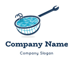cleaning logo of pool in streamer ladder wrench