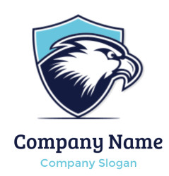 create a pet logo online eagle head in shield