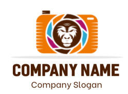 Colorful camera icon with a gorilla face in the lens area.