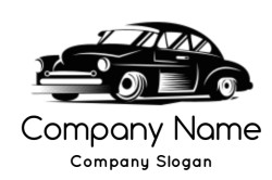 make an auto logo online vintage car with wheels