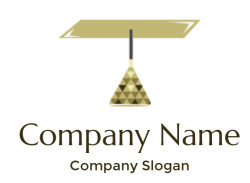 Geometric broom icon with triangular pattern on a floor.
