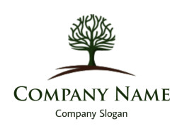 landscape logo maker tree with line branches