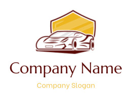 Illustration of a sleek sports car with a modern design and shiny surface.