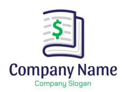 Icon of a financial document with a green dollar symbol.