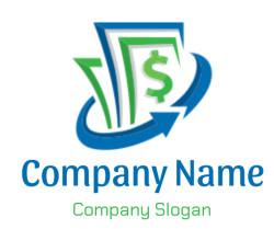 Illustration of financial growth with dollar symbol and arrows.
