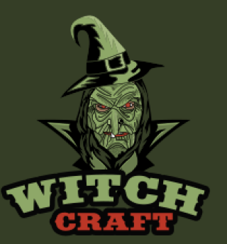 Illustration of a scary witch with a hat, labeled Witchcraft