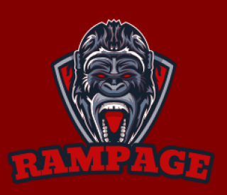 Gorilla logo with text 'Rampage' on red background.