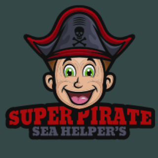Logo of Super Pirate Sea Helper's featuring a cartoon pirate's face with a hat
