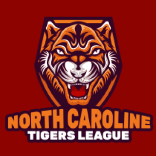 Logo of the North Carolina Tigers League featuring a fierce tiger head.