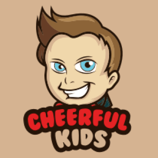 Cheerful Kids cartoon logo featuring a smiling animated character.