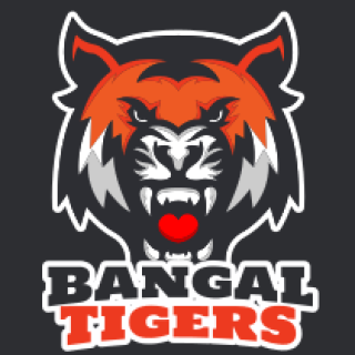 Fierce logo of Bengal Tigers featuring an angry tiger head with bold text.