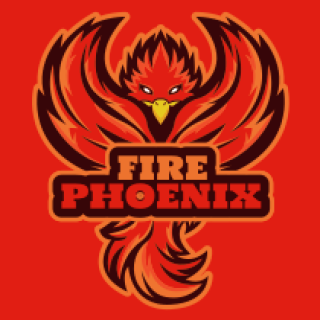 Stylized fiery phoenix logo on a red background with the text 'Fire Phoenix'.