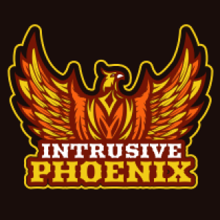 Intrusive Phoenix logo with fiery wings and bold text.